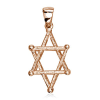 3D Star of David, Jewish Star Cage, Box Charm in 14K Pink, Rose Gold