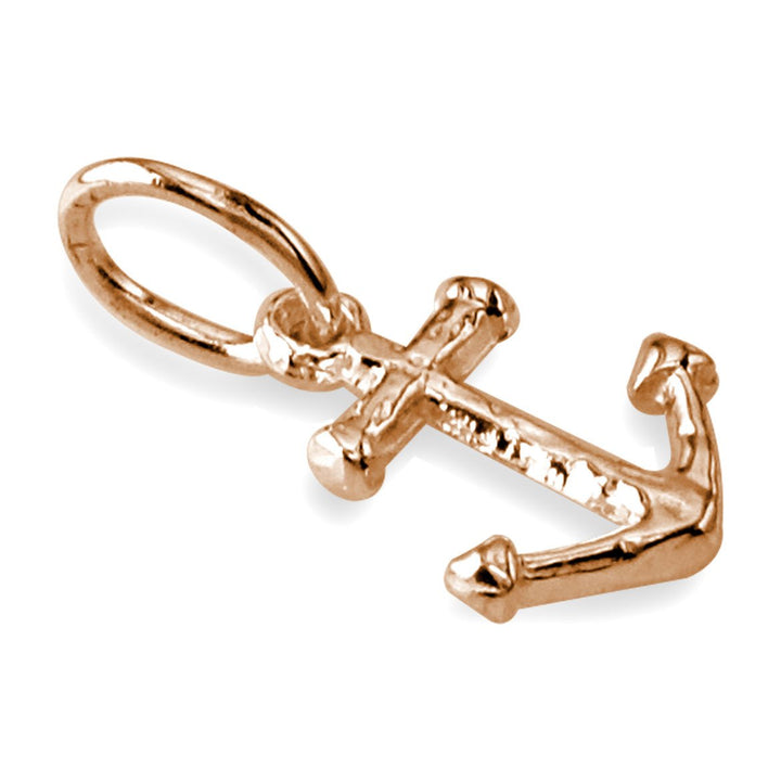 Mini Anchor Charm in 14k Pink Gold