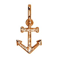 Small Anchor Charm in 14k Pink Gold