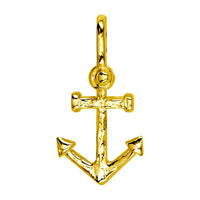 Small Anchor Charm in 18k Yellow Gold