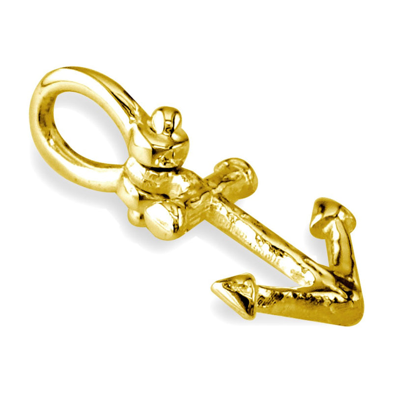 Small Anchor Charm in 14k Yellow Gold