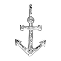 Large Anchor Charm in 14k White Gold
