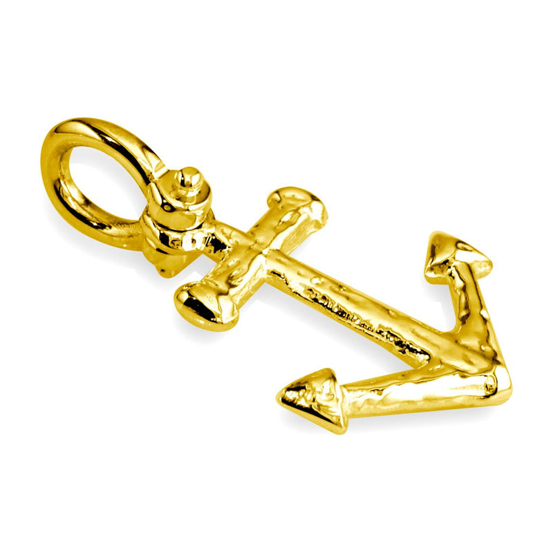 Large Anchor Charm in 14k Yellow Gold
