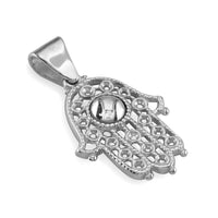 Vintage Style Hamsa, Hand of God Charm in Sterling Silver