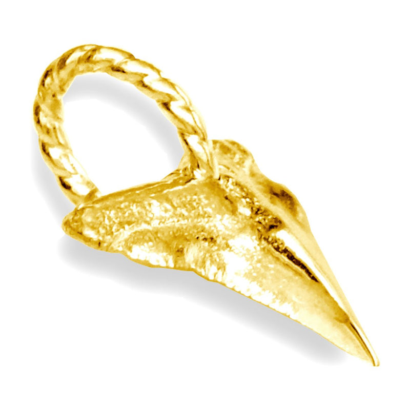 Small Shark Tooth Charm in 18k Yellow Gold
