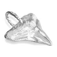 Medium Shark Tooth Charm in Sterling Silver