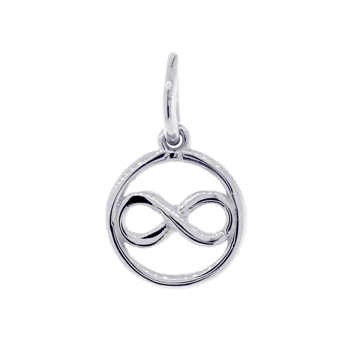 Mini Infinity and Circle Charm in Sterling Silver