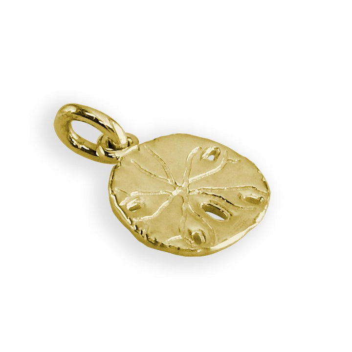 Mini Sand Dollar Charm in 18k Yellow Gold