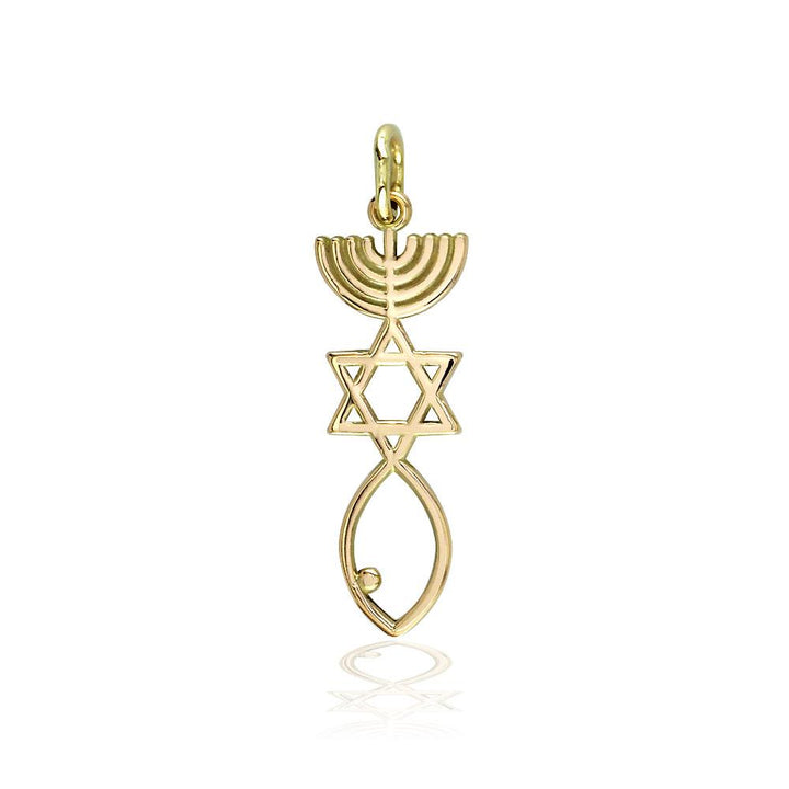 Small Messianic Seal Jewelry Charm in 18K yellow gold