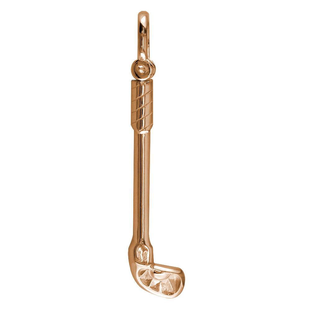 Extra Large Golf Club Charm in 18K Pink, Rose Gold