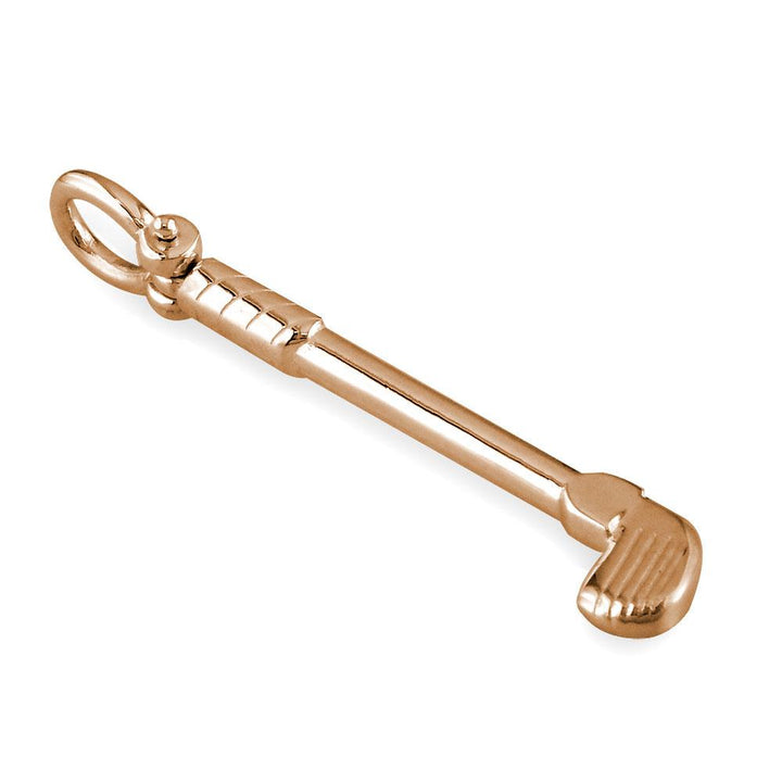 Extra Large Golf Club Charm in 18K Pink, Rose Gold
