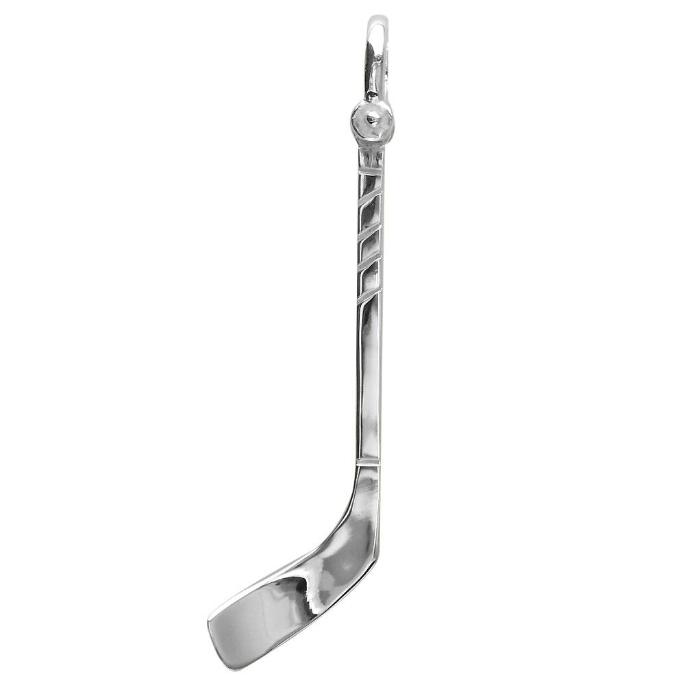 Extra Large Hockey Stick Charm in Sterling Silver