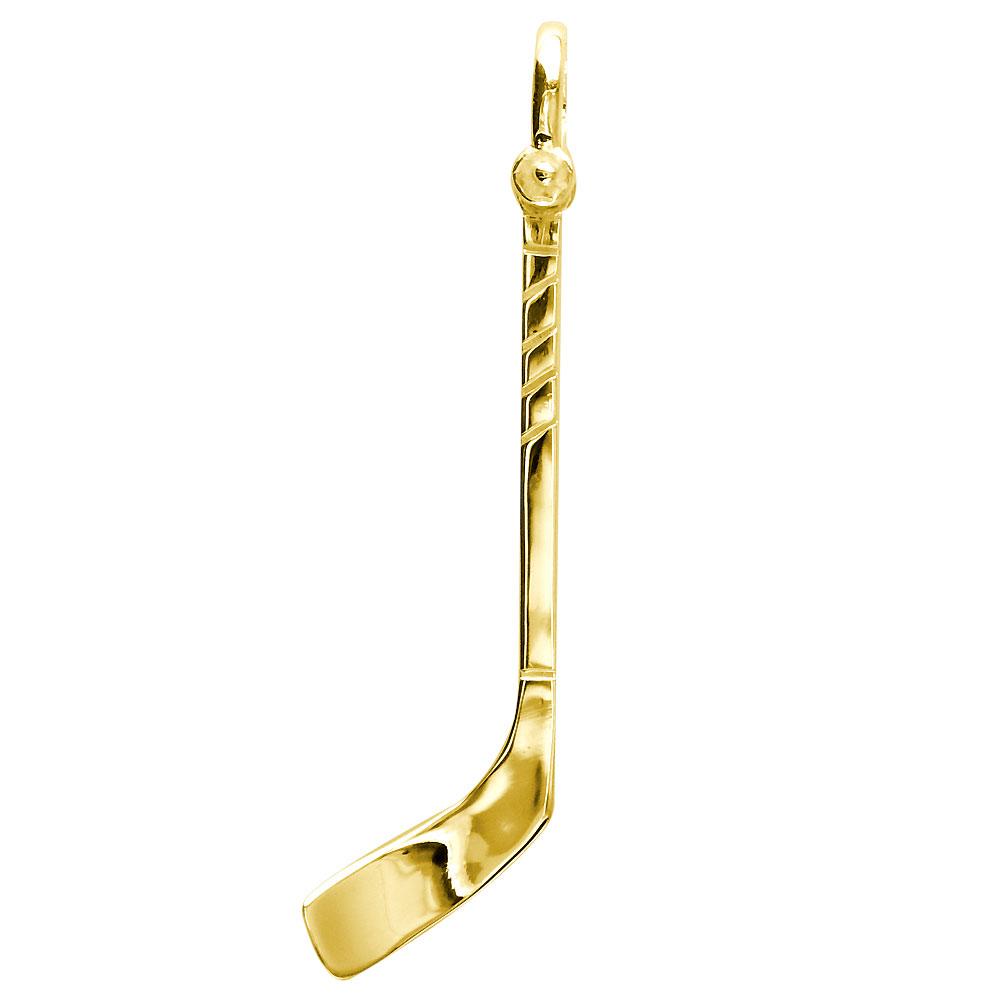 Extra Large Hockey Stick Charm in 18K Yellow gold