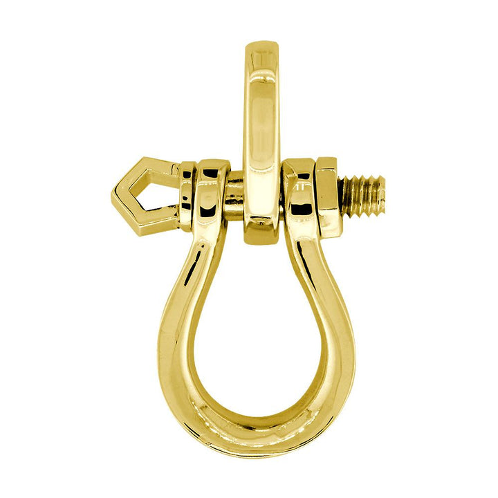 Large Hardware Shackle Pendant in 14K Yellow Gold
