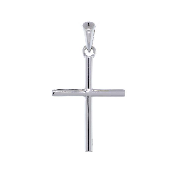 18mm Thin Cross Charm in Sterling Silver
