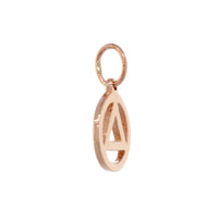 10mm AA Alcoholics Anonymous Sobriety Charm in 14k Pink, Rose Gold