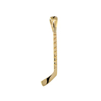 17mm Left Handed Ice Hockey Stick Charm in 14k Yellow Gold