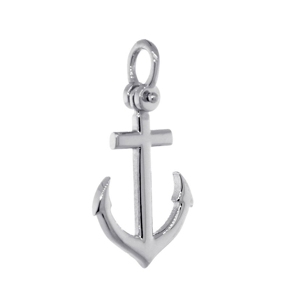 19mm Anchor Charm in 14k White Gold