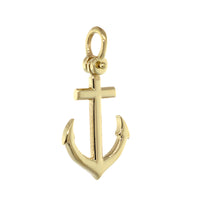 19mm Anchor Charm in 14k Yellow Gold