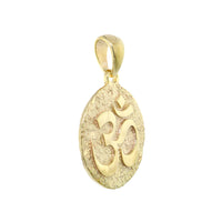 18mm Om, Ohm, Aum and Yin Yang Symbols Charm in 14k Yellow Gold