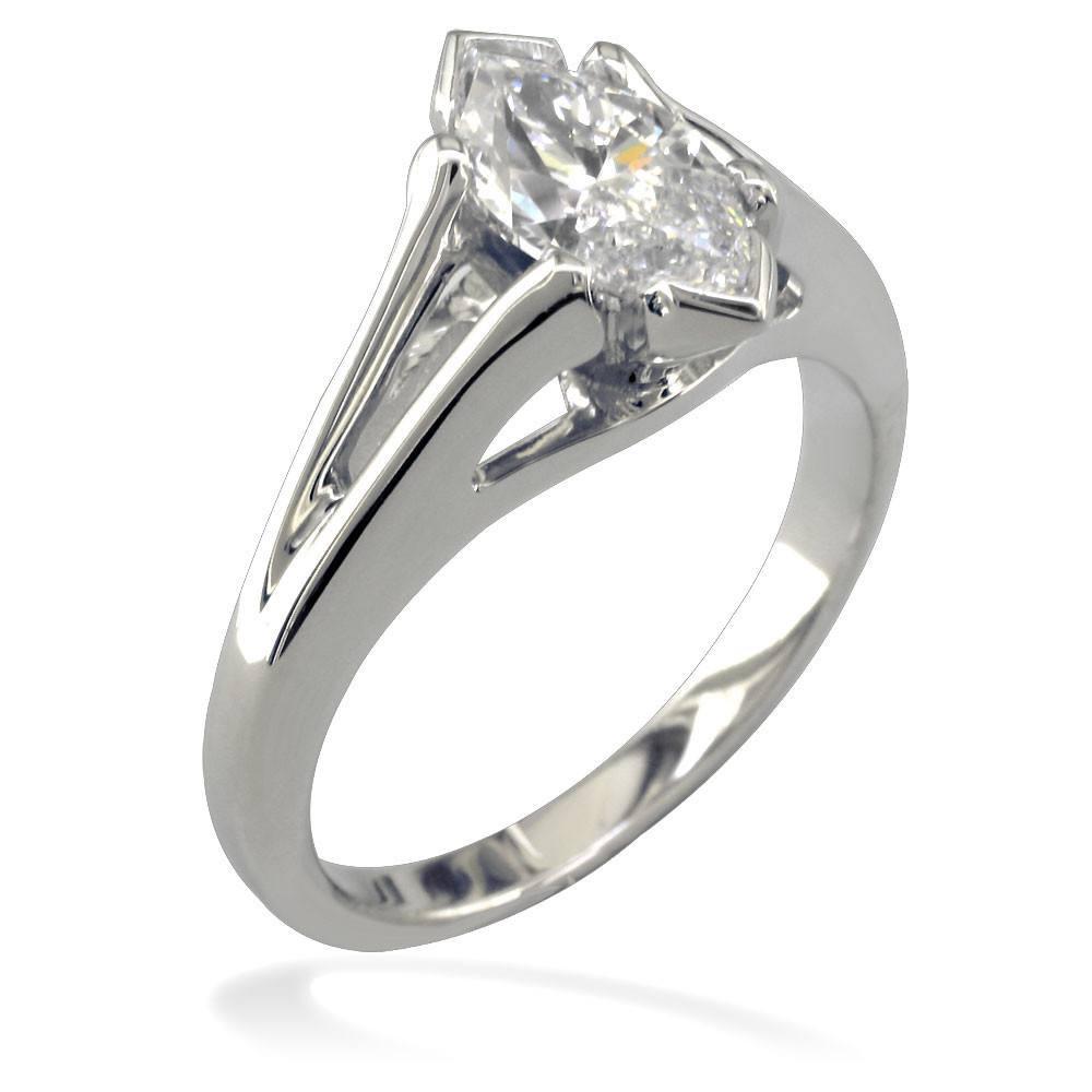 Marquise Diamond Solitaire Engagement Ring E/W-CU1014