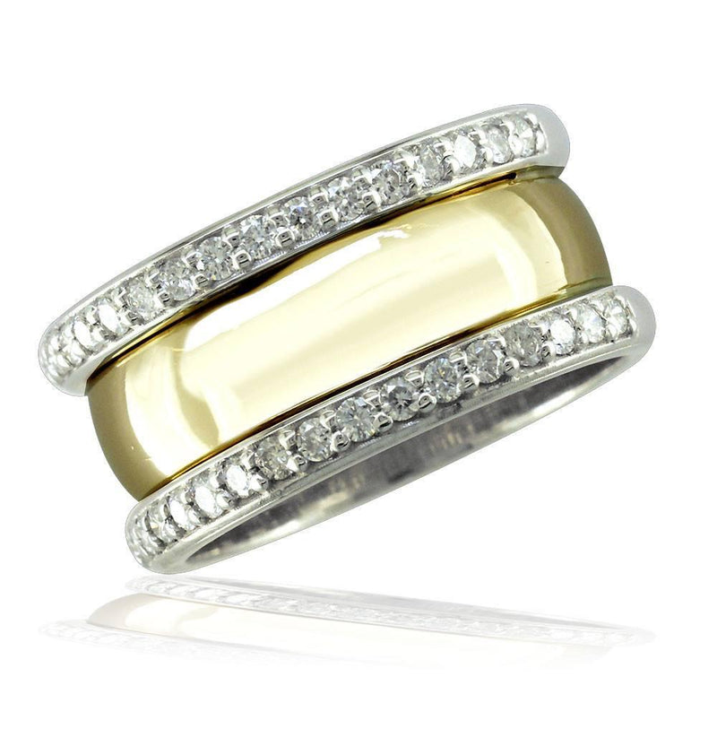 Domed Band with Diamond Sides LR-CU1036