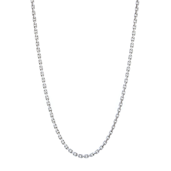 Diamond Cut Cable Chain, 1.4mm, 16, 18 Inches in Sterling Silver