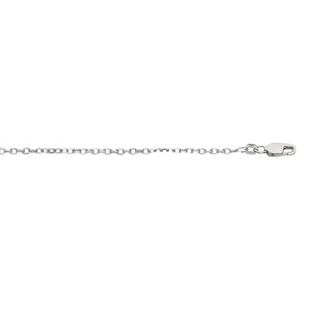 Diamond Cut Cable Chain, 1.4mm, 16, 18 Inches in Sterling Silver