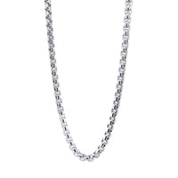 Rounded Box Chain, 3.8mm, 20, 22, 24 Inches in Sterling Silver