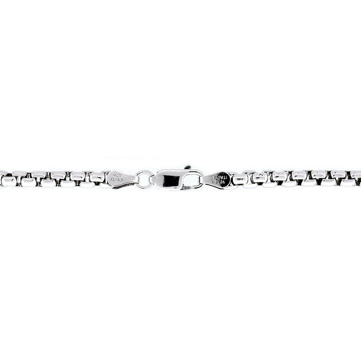 Rounded Box Chain, 3.8mm, 20, 22, 24 Inches in Sterling Silver