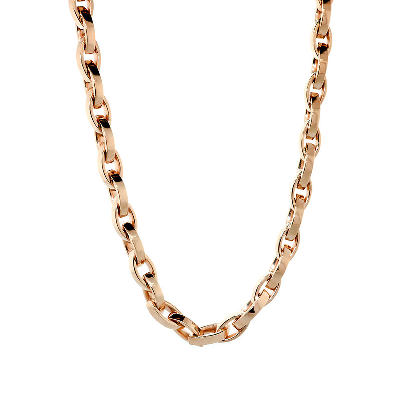 7 mm Marquise Link Chain, 22.5 Inches in 14K Yellow Gold