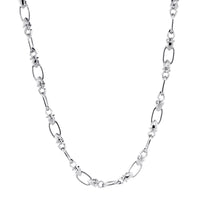 6 mm Solid Bullet and Oval Link Chain, 22 Inches in 14k Yellow Gold