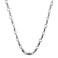 4mm Size Fishing Swivel Chain in Sterling Silver, 22 Inches Long