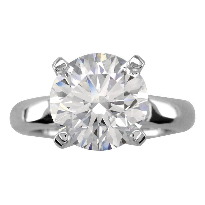 Round Diamond Engagement Ring Setting, 0.10CT Total Sides in 18K White Gold