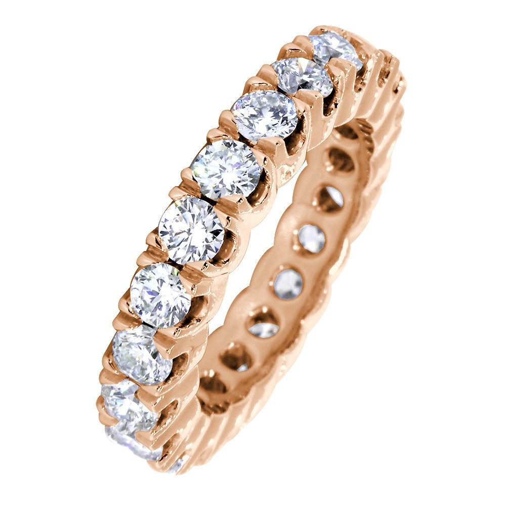 Diamond Eternity Band, 2.55CT Total in 14k Pink, Rose Gold