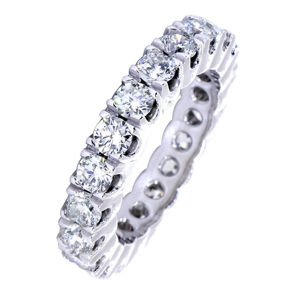 Diamond Eternity Band, 2.55CT Total in 14k White Gold