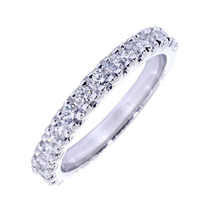 Diamond Wedding Band Set with 4 Prongs, 0.45CT Total in 14k White Gold