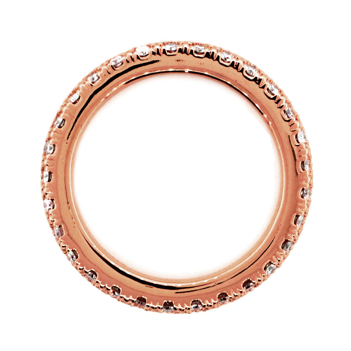 Solid Stackable Diamond Eternity Band, 0.53CT in 14K Pink, Rose Gold