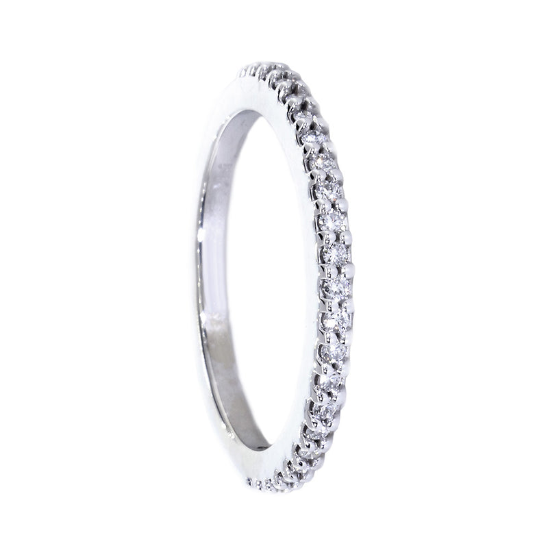 1.8 mm Diamond Band, 0.20 CT Total Sides in 14k White Gold