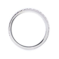 1.8mm Diamond Wedding Band Set Three Quarters Around Ring, 0.32CT  in 14K White Gold