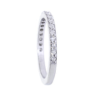 1.8mm Diamond Wedding Band Set Three Quarters Around Ring, 0.32CT  in 14K White Gold