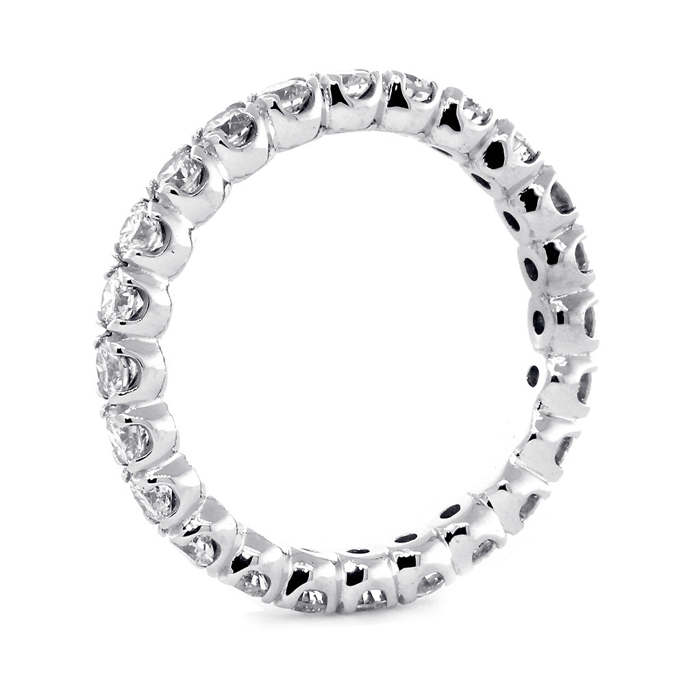Diamond Eternity Band, Low Profile Version, 1.44CT in 14K White Gold