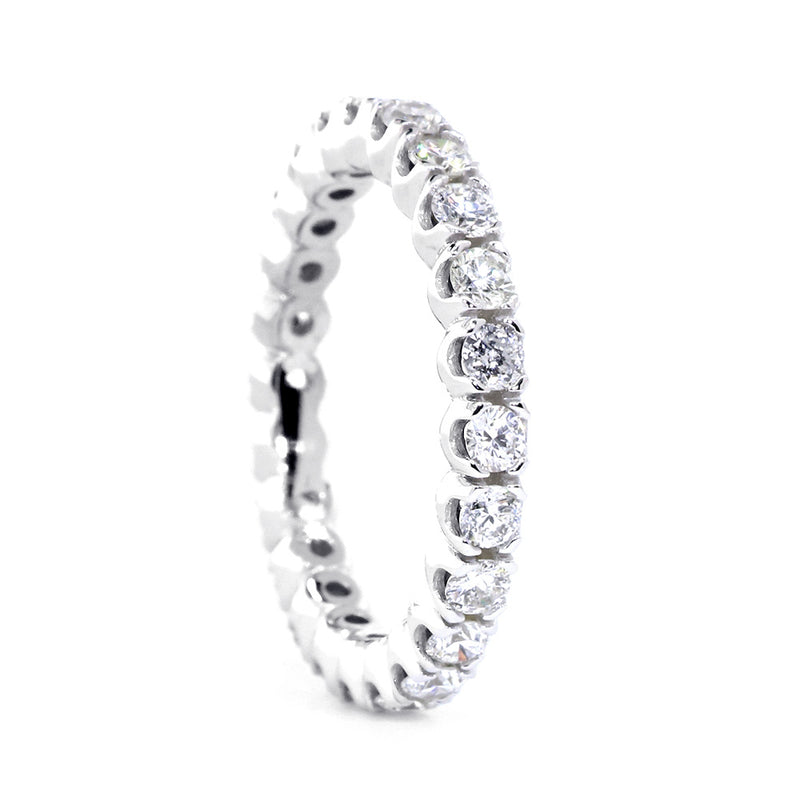 Diamond Eternity Band, Higher Profile Version, 1.44CT in 14K White Gold