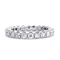 Diamond Eternity Band, Higher Profile Version, 1.44CT in 14K White Gold