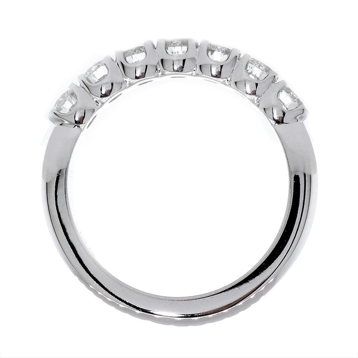 Diamond Band, 7 Rounds, 0.94CT Total Diamond Weight in 14k White Gold