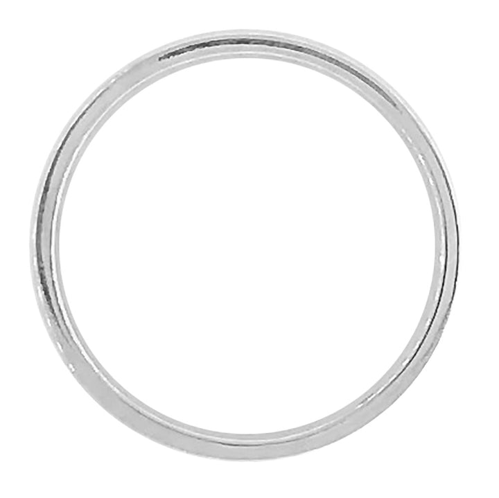 Mens Brushed Center Band, 5.8mm Wide in 14K White Gold