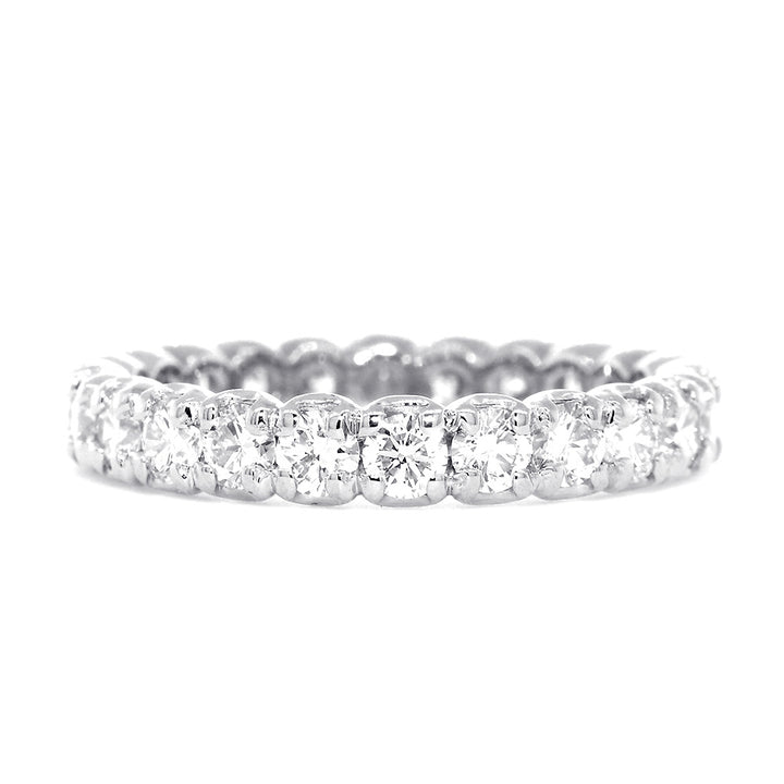 3.5 mm Diamond Eternity Band, 1.75 CT Total Diamond Weight in 14k White Gold