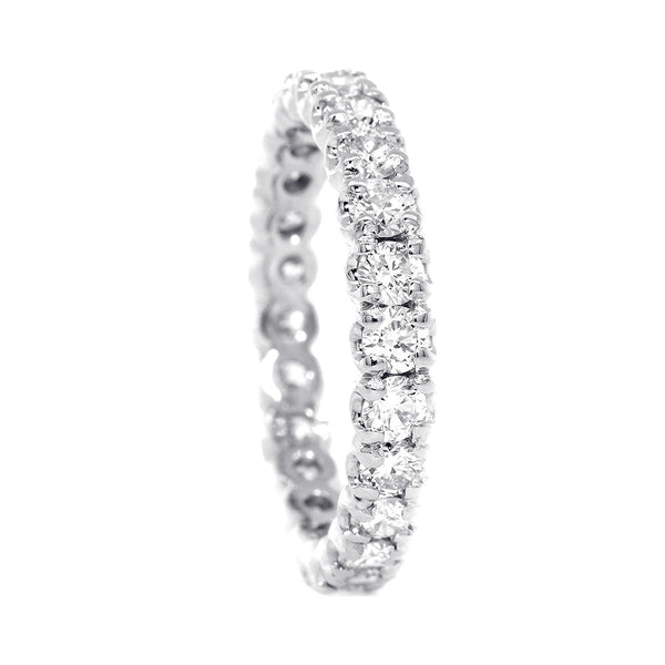 3.5 mm Diamond Eternity Band, 1.75 CT Total Diamond Weight in 14k White Gold
