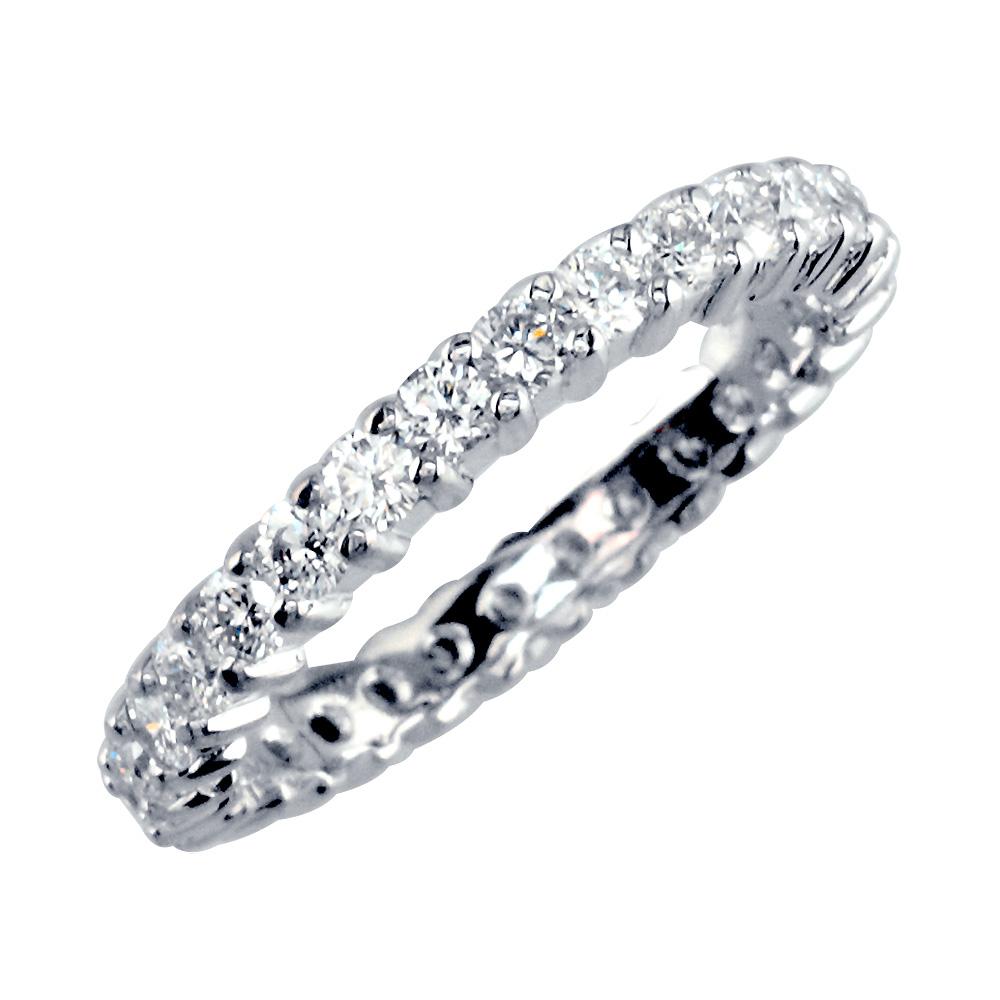 Eternity Band with Round Diamonds, 1.24CT in 18K White Gold