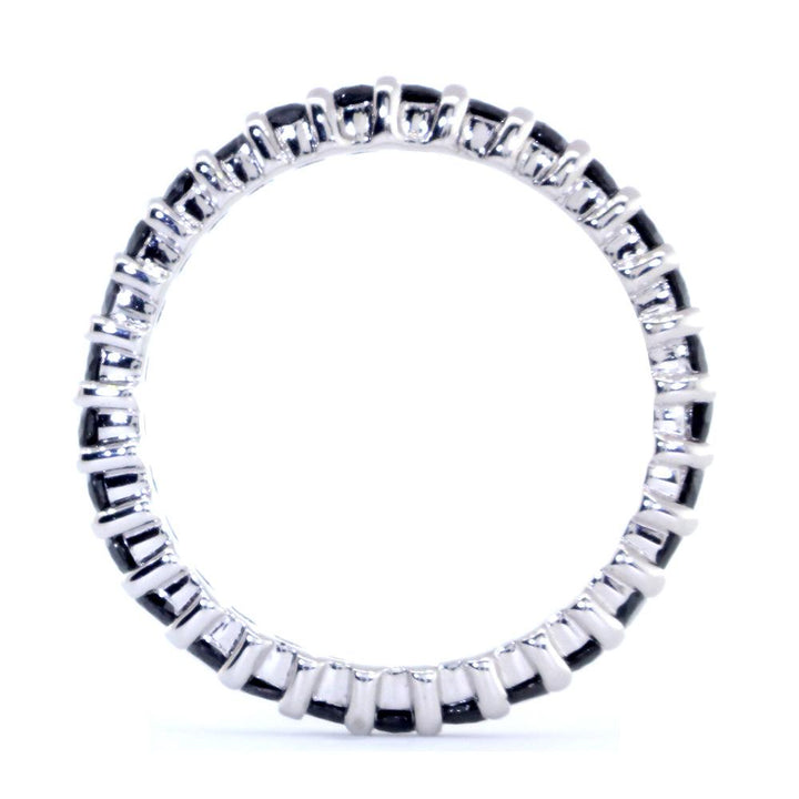 Eternity Band with Black Diamonds, 1.30CT in 14K White Gold